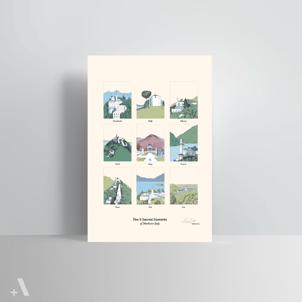 Sacred Summits of Northern Italy / Poster Art Print