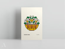 Load image into Gallery viewer, A small art print from the Pennsylvania dutch delicacies food collection featuring an illustration of Dandelion Salad AKA Dandelion Greens
