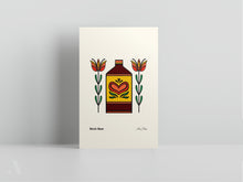 Load image into Gallery viewer, A small art print from the Pennsylvania dutch delicacies food collection featuring an illustration of Birch Beer
